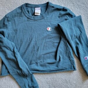 Champion Teal Long Sleeve Tee - S